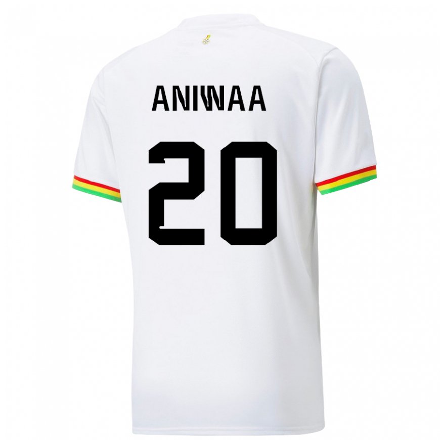 Kandiny Férfi Ghánai Louisa Aniwaa #20 Fehér Hazai Jersey 22-24 Mez Póló Ing