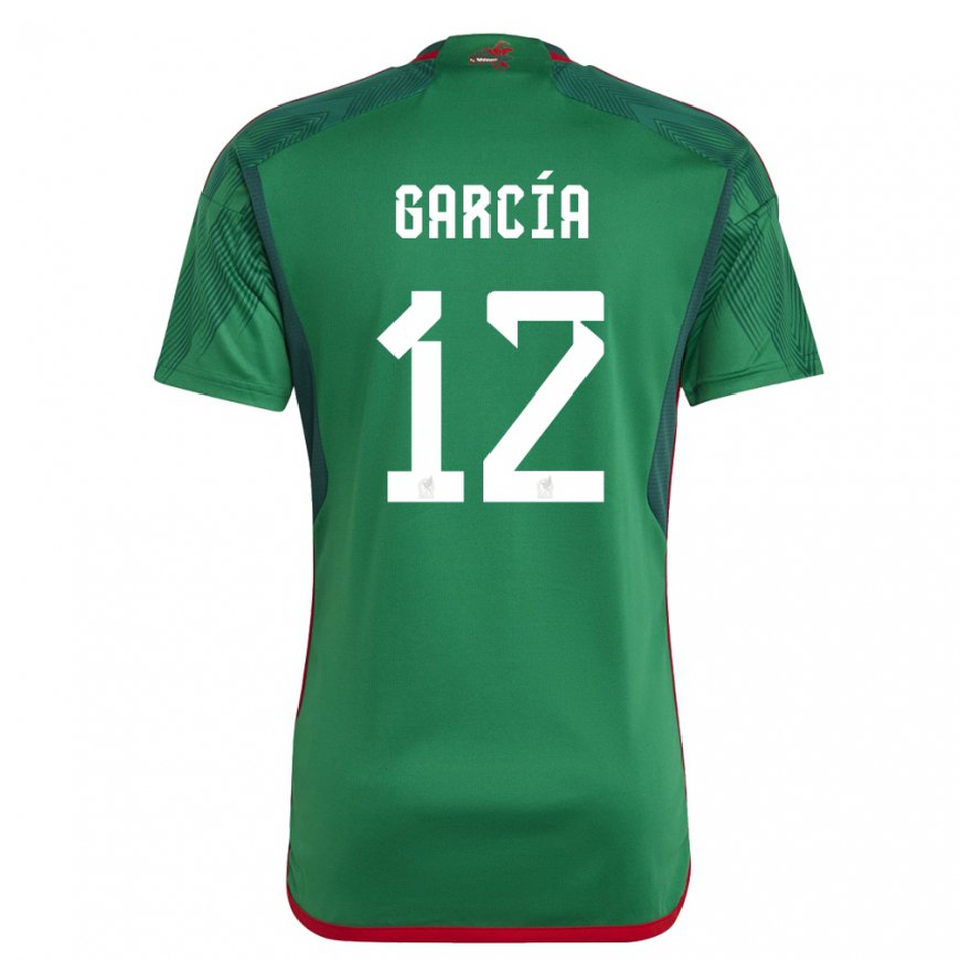 Kandiny Férfi Mexikói Eduardo Garcia #12 Zöld Hazai Jersey 22-24 Mez Póló Ing