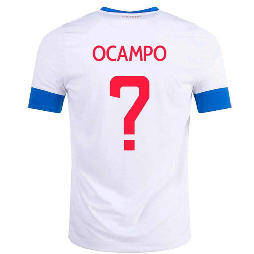 Kandiny Férfi Costa Rica Benjamin Ocampo #0 Fehér Idegenbeli Jersey 22-24 Mez Póló Ing