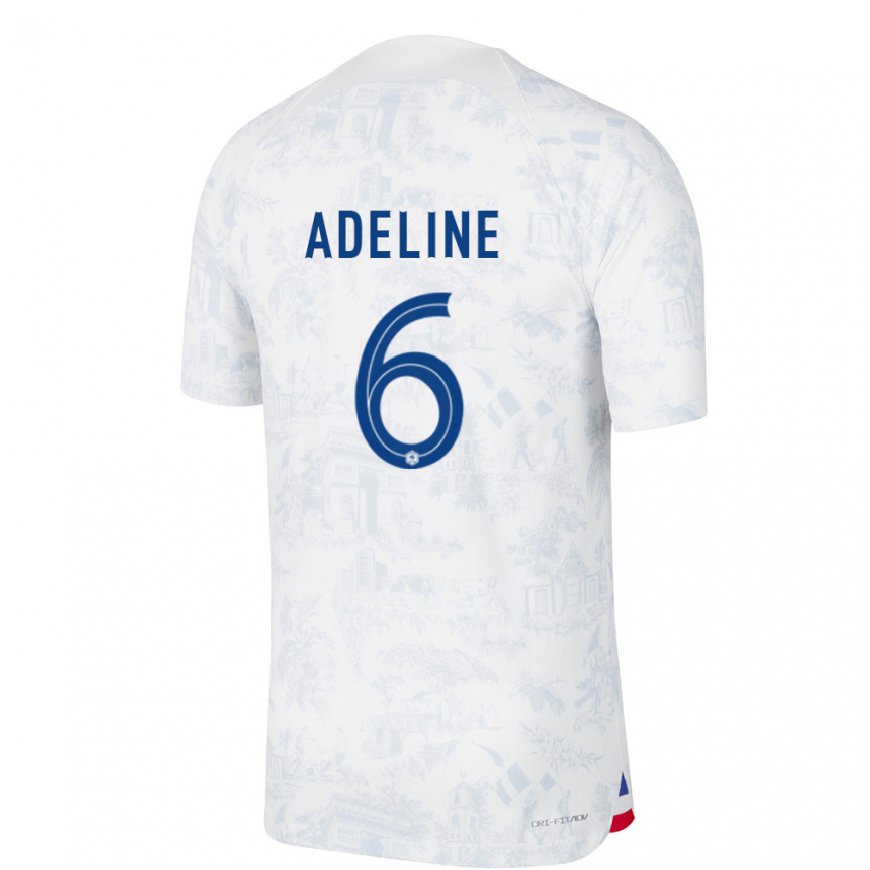 Kandiny Férfi Francia Martin Adeline #6 Fehér Kék Idegenbeli Jersey 22-24 Mez Póló Ing