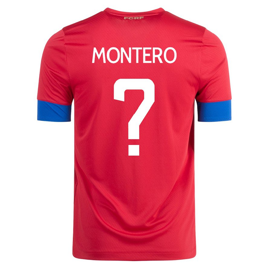 Kandiny Női Costa Rica Claudio Montero #0 Piros Hazai Jersey 22-24 Mez Póló Ing