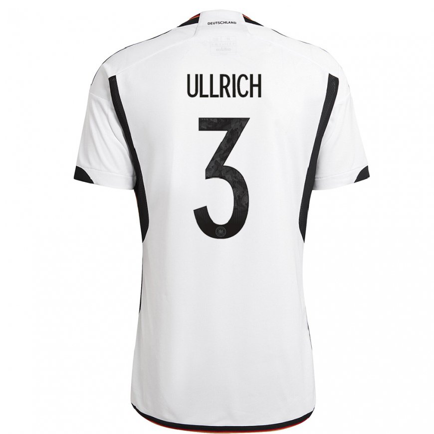 Kandiny Női Német Lukas Ullrich #3 Fehér Fekete Hazai Jersey 22-24 Mez Póló Ing
