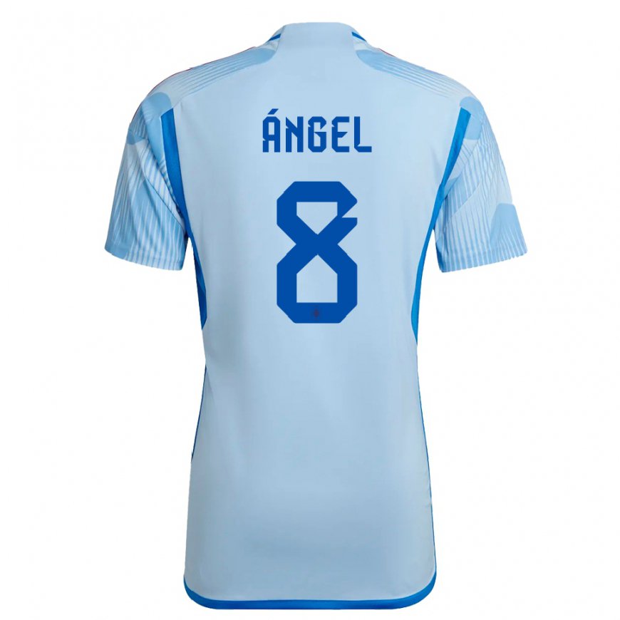 Kandiny Női Spanyol Manuel Angel #8 Sky Kék Idegenbeli Jersey 22-24 Mez Póló Ing