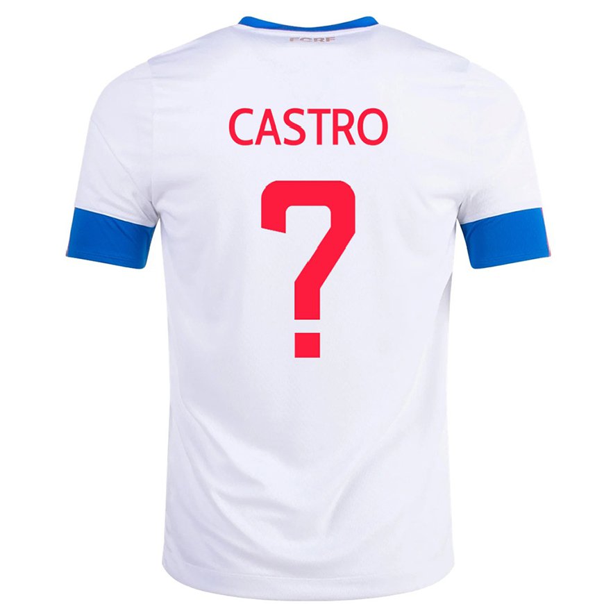 Kandiny Női Costa Rica Mathias Castro #0 Fehér Idegenbeli Jersey 22-24 Mez Póló Ing