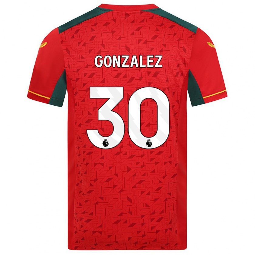 Kandiny Gyermek Enso González #30 Piros Idegenbeli Jersey 2023/24 Mez Póló Ing