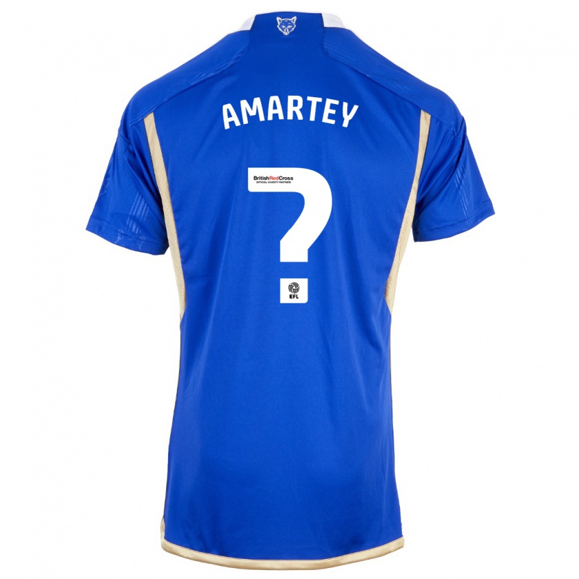 Kandiny Férfi Bobby Amartey #0 Királykék Hazai Jersey 2023/24 Mez Póló Ing