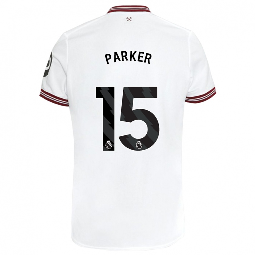 Kandiny Férfi Lucy Parker #15 Fehér Idegenbeli Jersey 2023/24 Mez Póló Ing