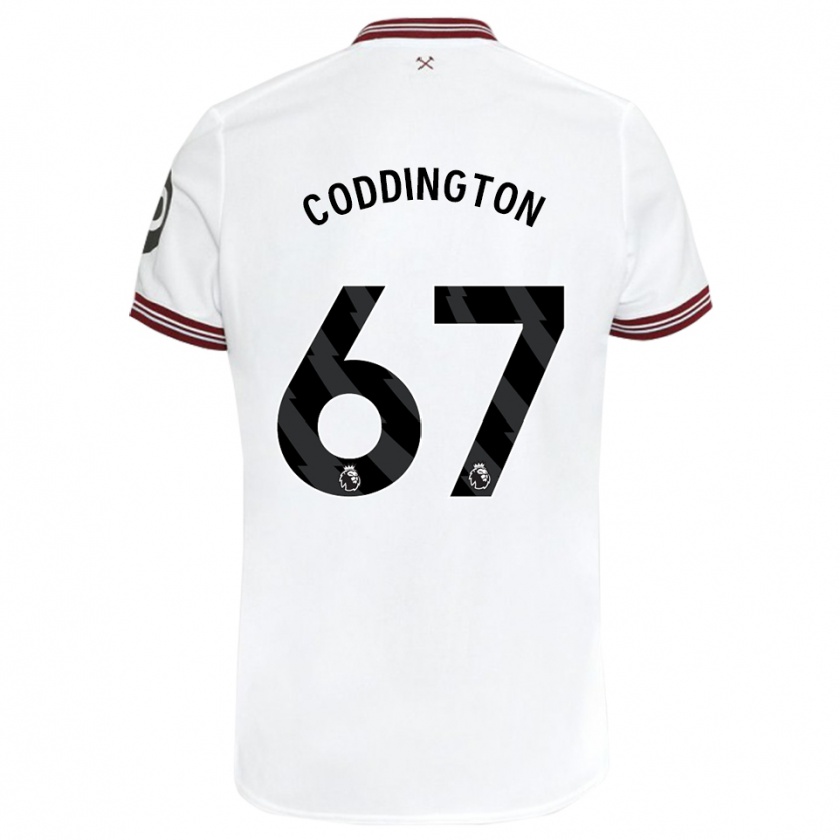 Kandiny Férfi Remy Coddington #67 Fehér Idegenbeli Jersey 2023/24 Mez Póló Ing