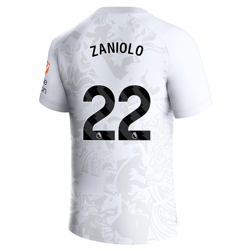 Kandiny Férfi Nicolò Zaniolo #22 Fehér Idegenbeli Jersey 2023/24 Mez Póló Ing