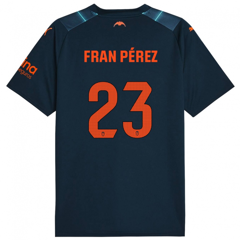 Kandiny Férfi Fran Pérez #23 Tengeri Kék Idegenbeli Jersey 2023/24 Mez Póló Ing