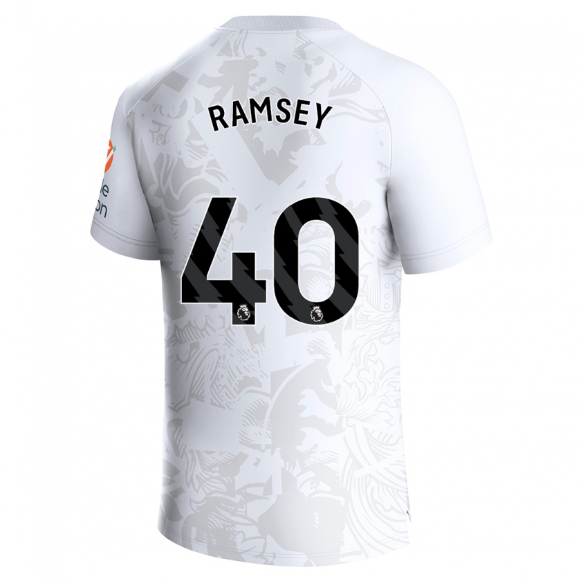 Kandiny Női Aaron Ramsey #40 Fehér Idegenbeli Jersey 2023/24 Mez Póló Ing