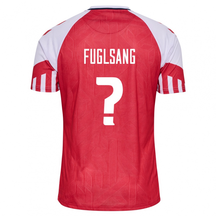Kandiny Gyermek Dán Adam Fuglsang #0 Piros Hazai Jersey 24-26 Mez Póló Ing