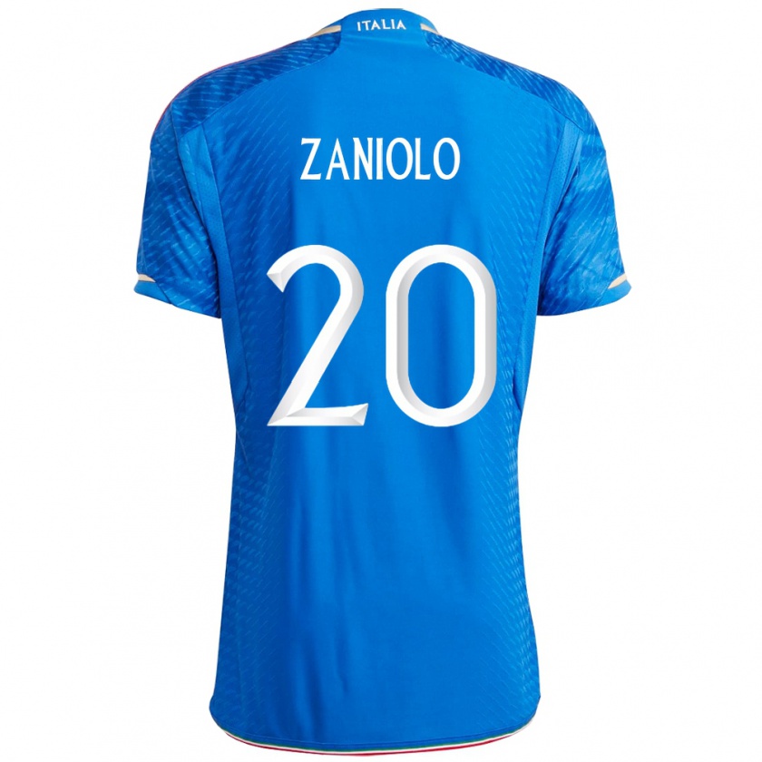 Kandiny Gyermek Olaszország Nicolò Zaniolo #20 Kék Hazai Jersey 24-26 Mez Póló Ing