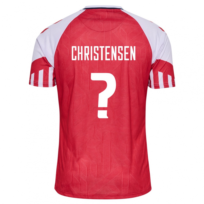 Kandiny Férfi Dán Sebastian Christensen #0 Piros Hazai Jersey 24-26 Mez Póló Ing