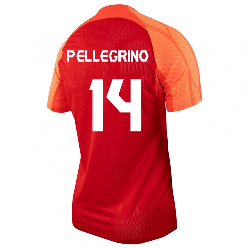 Kandiny Férfi Kanadai Gabriel Pellegrino #14 Narancs Hazai Jersey 24-26 Mez Póló Ing