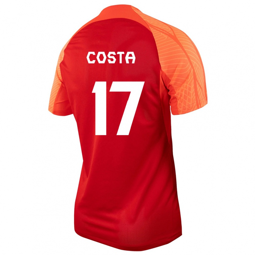 Kandiny Férfi Kanadai Jesse Costa #17 Narancs Hazai Jersey 24-26 Mez Póló Ing