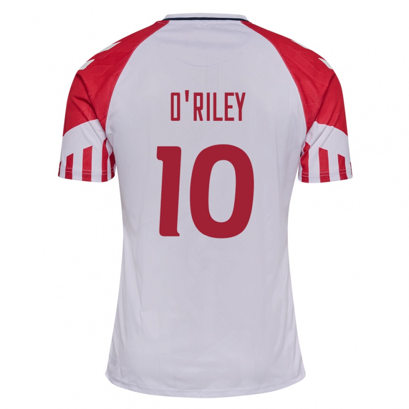 Kandiny Férfi Dán Matt O'riley #10 Fehér Idegenbeli Jersey 24-26 Mez Póló Ing