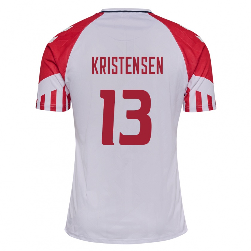 Kandiny Férfi Dán Rasmus Kristensen #13 Fehér Idegenbeli Jersey 24-26 Mez Póló Ing