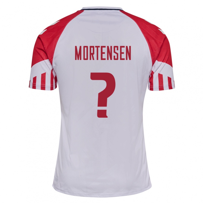 Kandiny Férfi Dán Malthe Mortensen #0 Fehér Idegenbeli Jersey 24-26 Mez Póló Ing