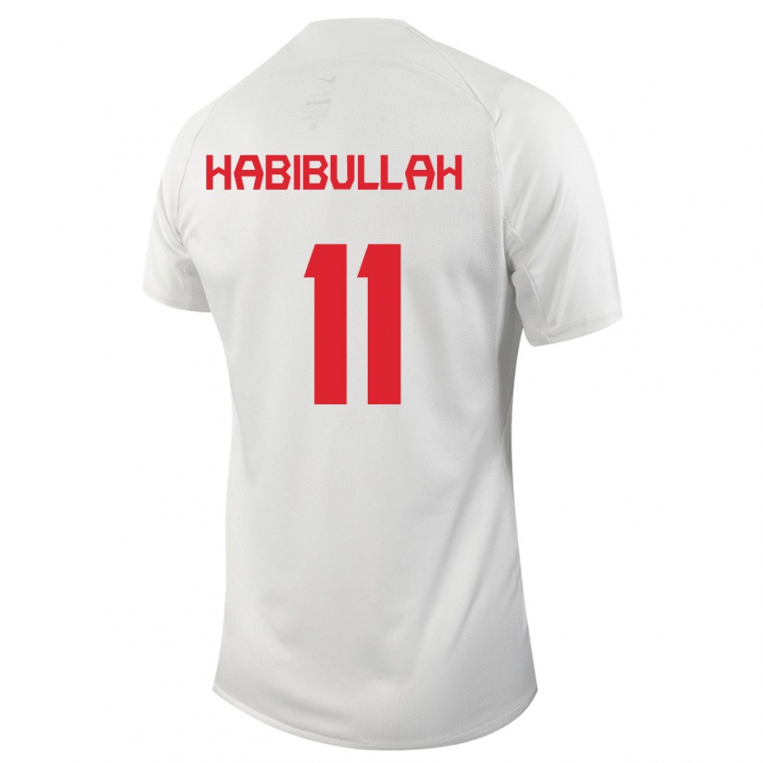 Kandiny Férfi Kanadai Kamron Habibullah #11 Fehér Idegenbeli Jersey 24-26 Mez Póló Ing