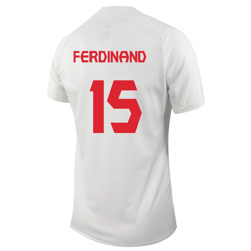 Kandiny Férfi Kanadai Keesean Ferdinand #15 Fehér Idegenbeli Jersey 24-26 Mez Póló Ing