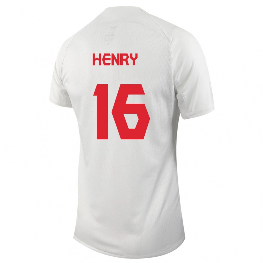 Kandiny Férfi Kanadai Maël Henry #16 Fehér Idegenbeli Jersey 24-26 Mez Póló Ing