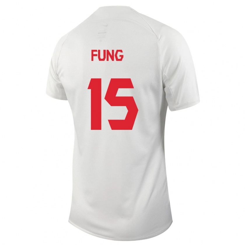 Kandiny Férfi Kanadai Victor Fung #15 Fehér Idegenbeli Jersey 24-26 Mez Póló Ing