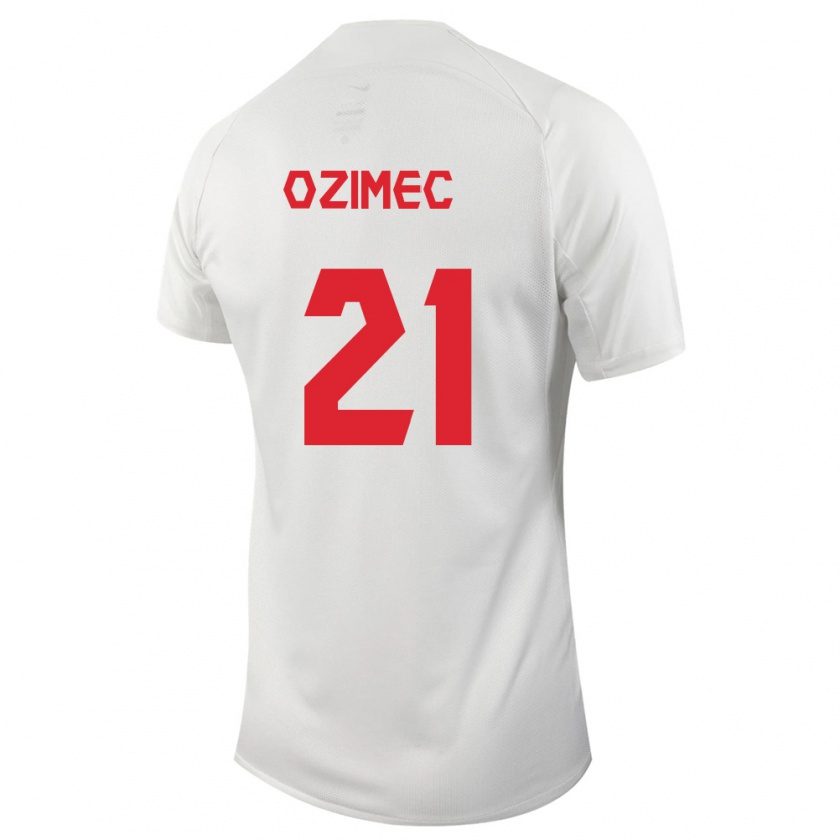 Kandiny Férfi Kanadai Lucas Ozimec #21 Fehér Idegenbeli Jersey 24-26 Mez Póló Ing
