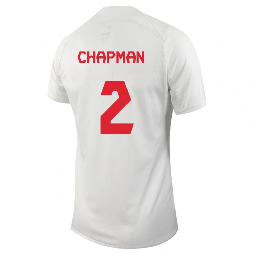 Kandiny Férfi Kanadai Allysha Chapman #2 Fehér Idegenbeli Jersey 24-26 Mez Póló Ing