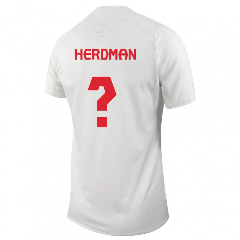Kandiny Férfi Kanadai Jay Herdman #0 Fehér Idegenbeli Jersey 24-26 Mez Póló Ing
