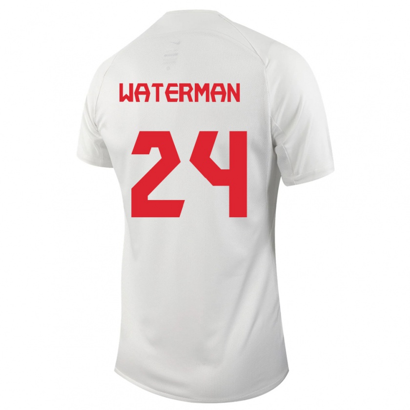 Kandiny Női Kanadai Joel Waterman #24 Fehér Idegenbeli Jersey 24-26 Mez Póló Ing