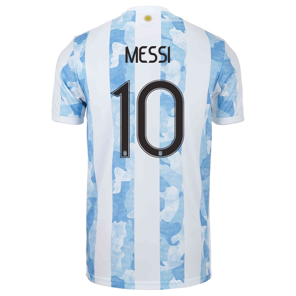 Gyermek Argentin labdarúgó-válogatott Lionel Messi #10 Hazai Kék fehér 2021 Mez Póló Ing