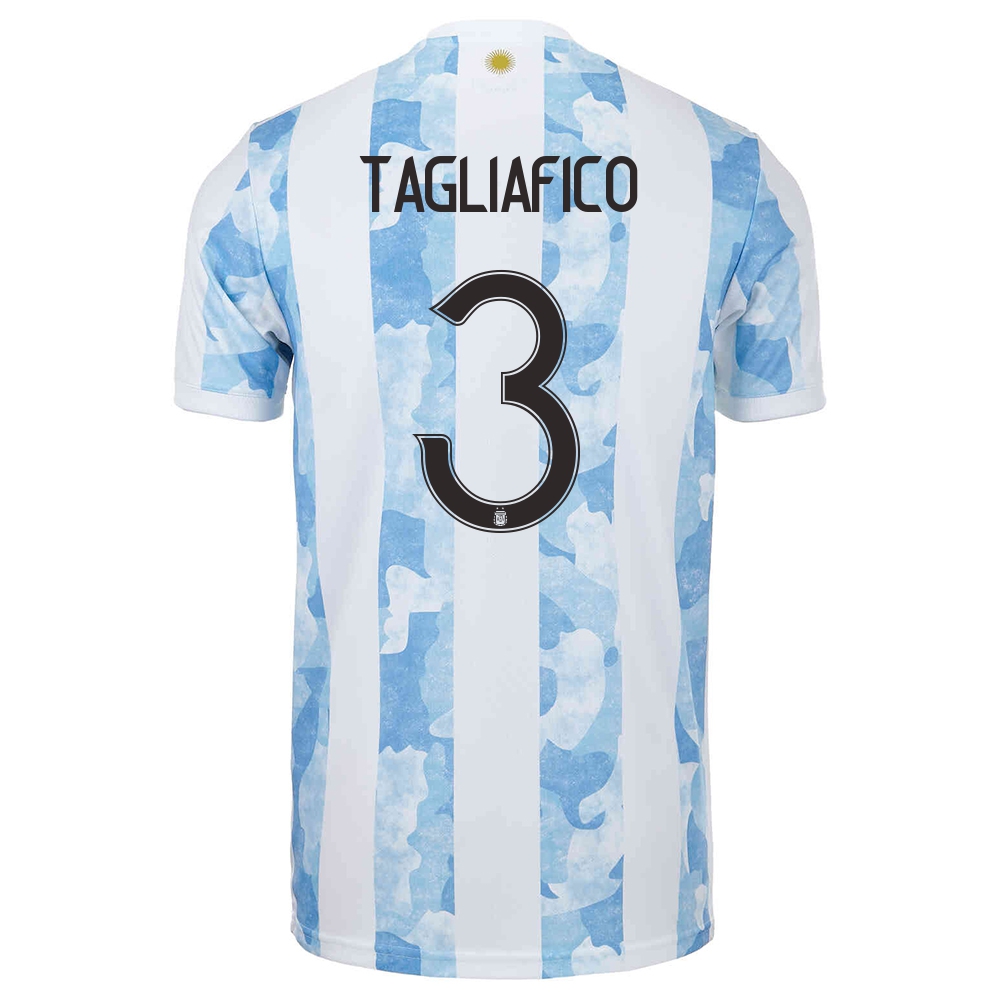 Gyermek Argentin labdarúgó-válogatott Nicolas Tagliafico #3 Hazai Kék fehér 2021 Mez Póló Ing