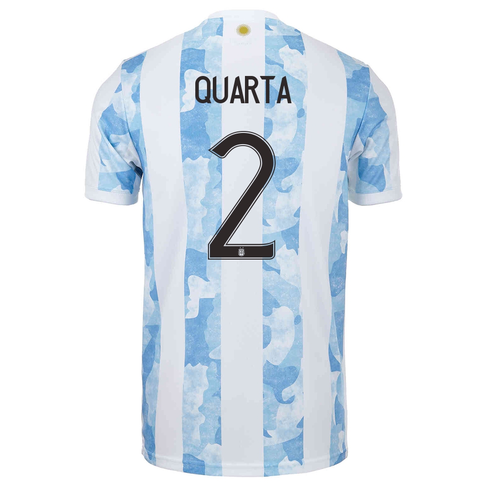 Női Argentin labdarúgó-válogatott Lucas Martinez Quarta #2 Hazai Kék fehér 2021 Mez Póló Ing