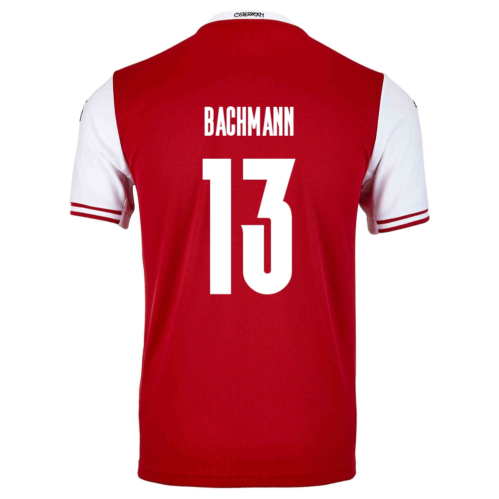Női Osztrák labdarúgó-válogatott Daniel Bachmann #13 Hazai Piros 2021 Mez Póló Ing