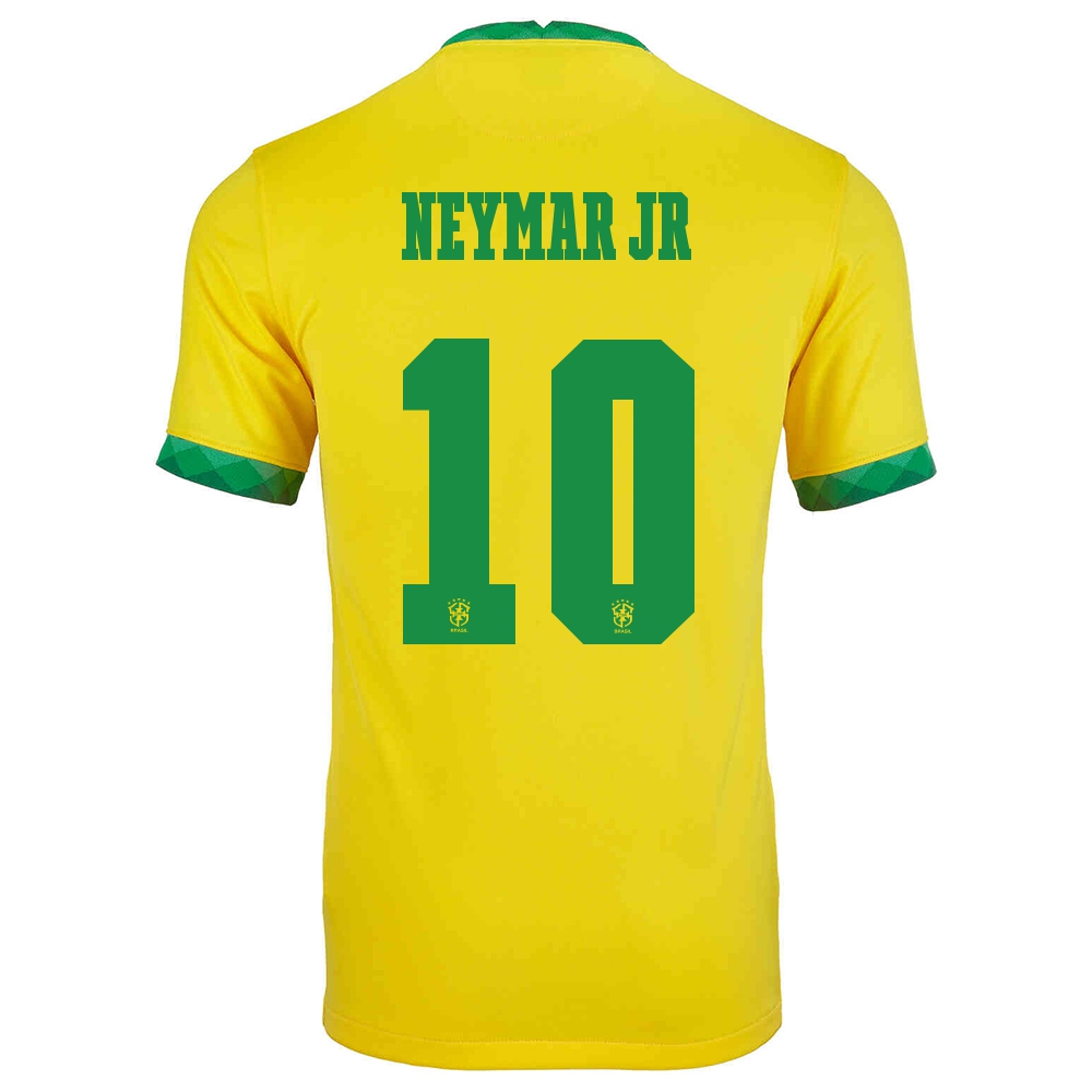 Női Brazil labdarúgó-válogatott Neymar #10 Hazai Sárga 2021 Mez Póló Ing
