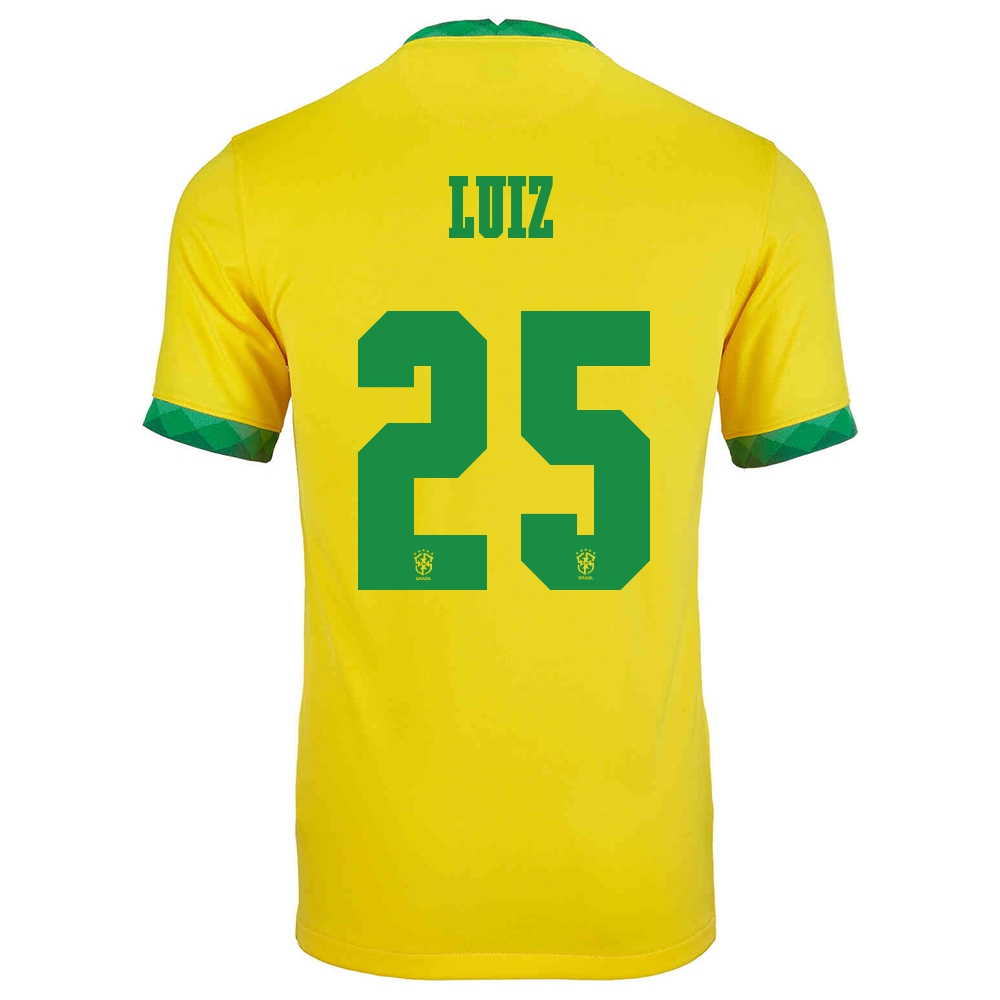 Gyermek Brazil labdarúgó-válogatott Douglas Luiz #25 Hazai Sárga 2021 Mez Póló Ing