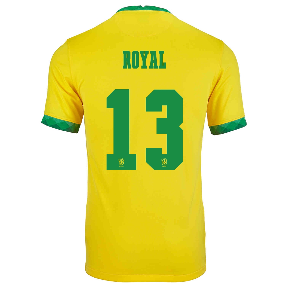 Női Brazil labdarúgó-válogatott Emerson Royal #13 Hazai Sárga 2021 Mez Póló Ing