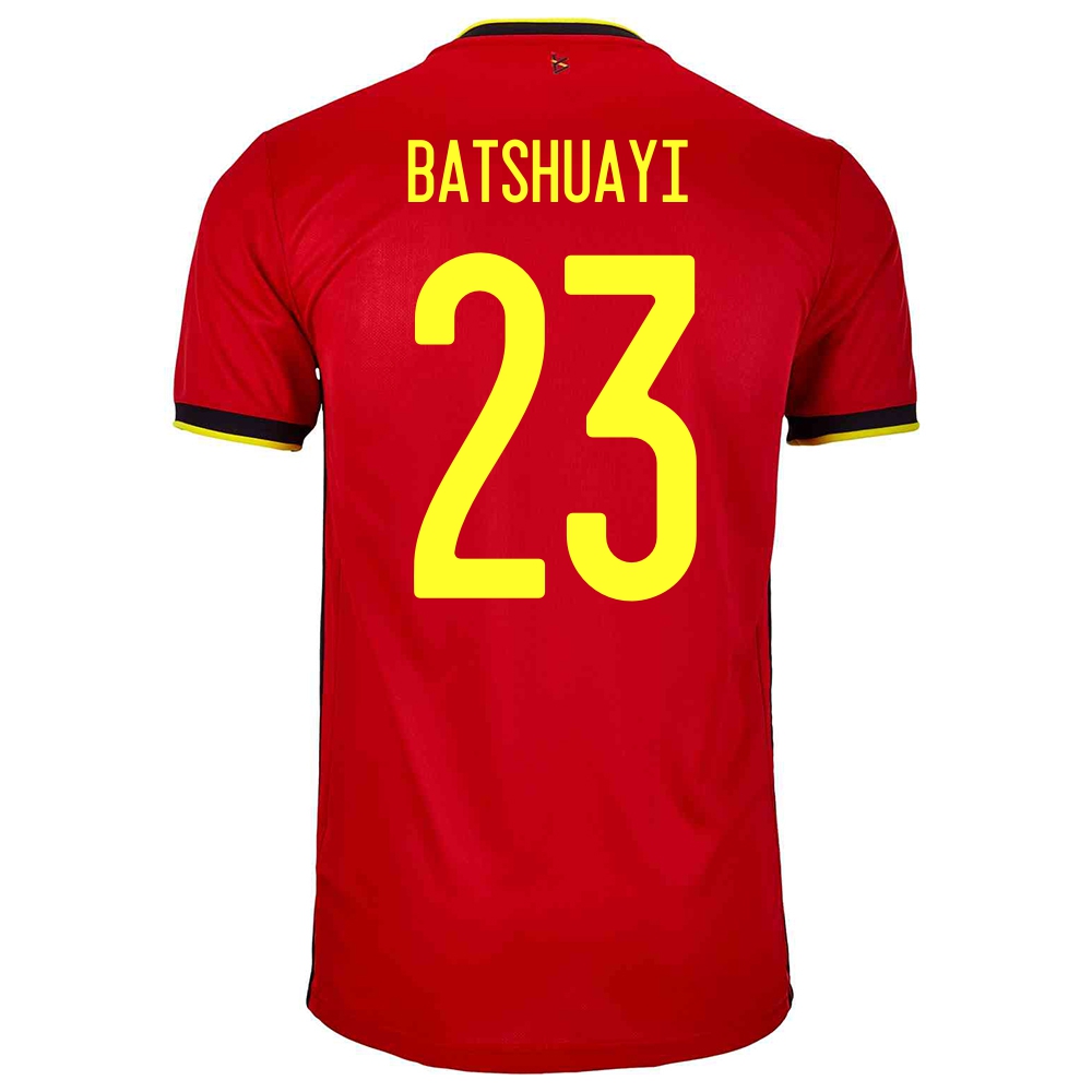 Gyermek Belga labdarúgó-válogatott Michy Batshuayi #23 Hazai Piros 2021 Mez Póló Ing