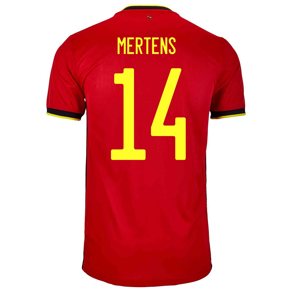 Gyermek Belga Labdarúgó-válogatott Dries Mertens #14 Hazai Piros 2021 Mez Póló Ing