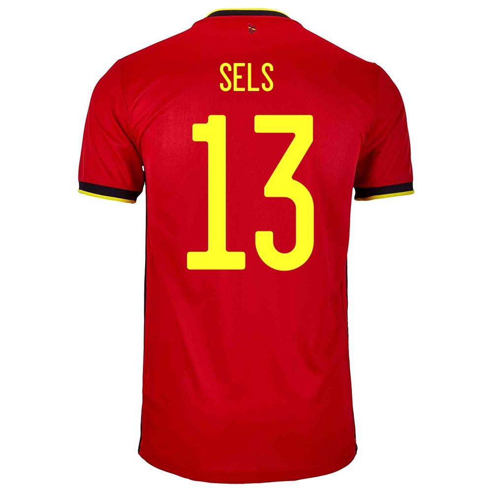Női Belga labdarúgó-válogatott Matz Sels #13 Hazai Piros 2021 Mez Póló Ing