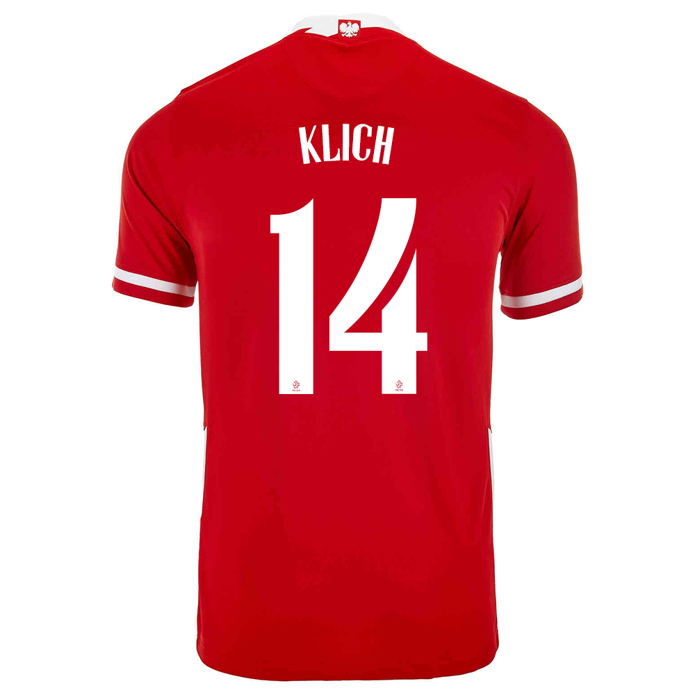 Női Lengyel labdarúgó-válogatott Mateusz Klich #14 Hazai Piros 2021 Mez Póló Ing