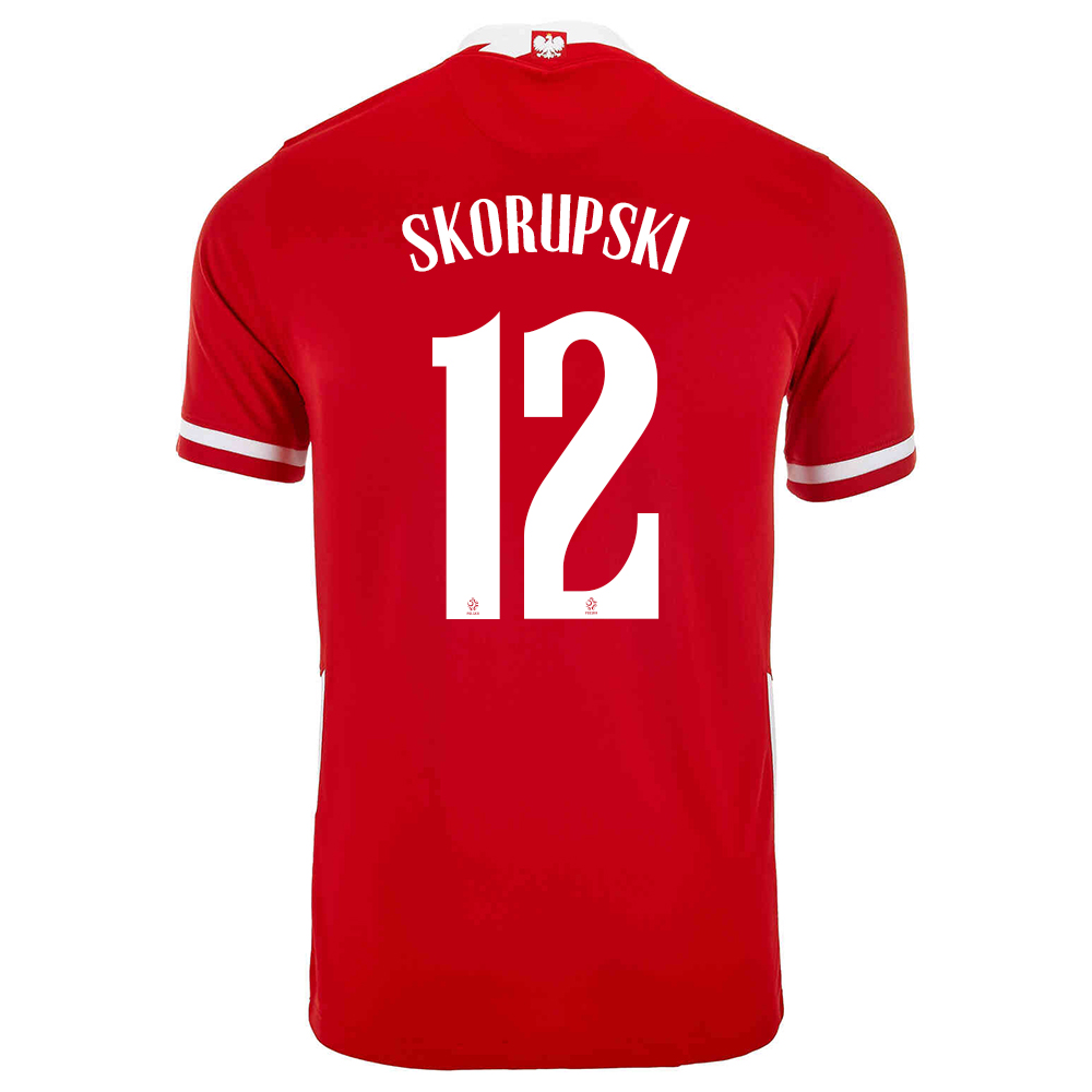 Női Lengyel Labdarúgó-válogatott Lukasz Skorupski #12 Hazai Piros 2021 Mez Póló Ing