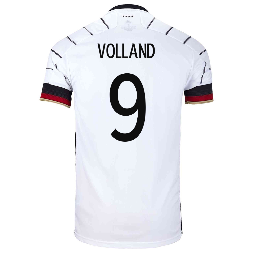 Női Német labdarúgó-válogatott Kevin Volland #9 Hazai Fehér 2021 Mez Póló Ing