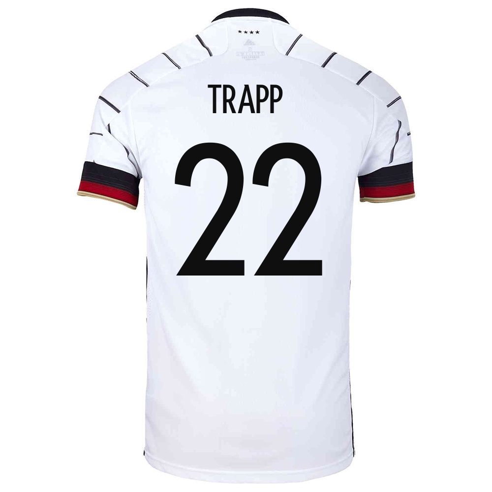 Női Német Labdarúgó-válogatott Kevin Trapp #22 Hazai Fehér 2021 Mez Póló Ing