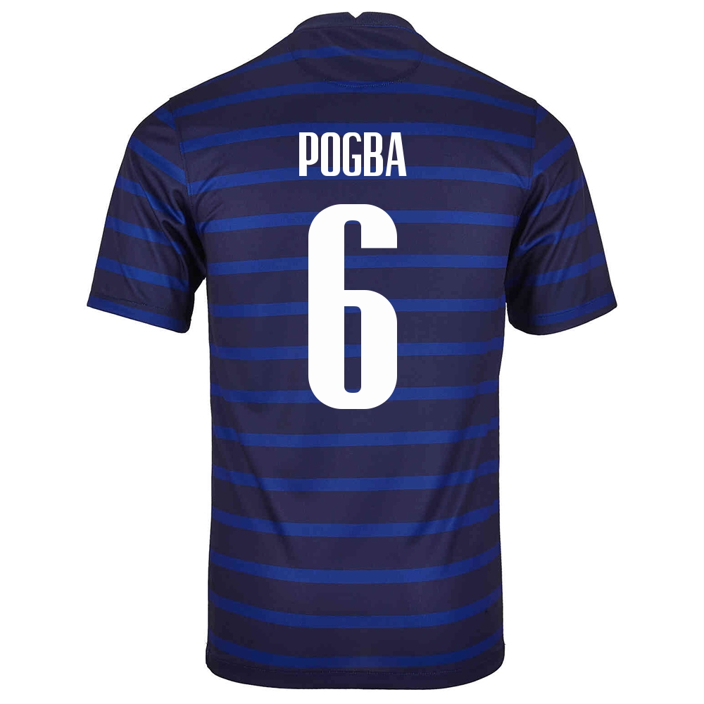 Női Francia labdarúgó-válogatott Paul Pogba #6 Hazai Sötétkék 2021 Mez Póló Ing