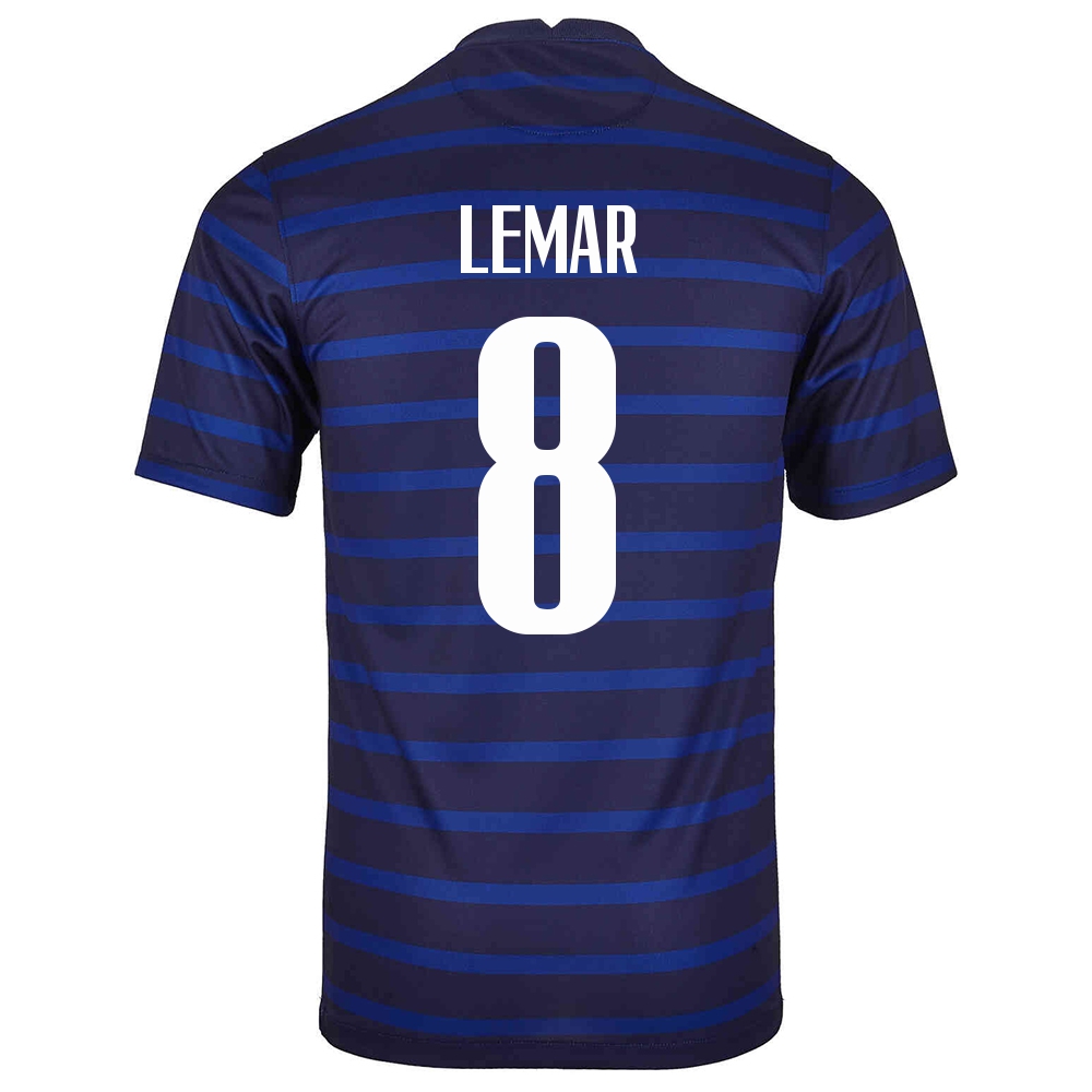Női Francia labdarúgó-válogatott Thomas Lemar #8 Hazai Sötétkék 2021 Mez Póló Ing