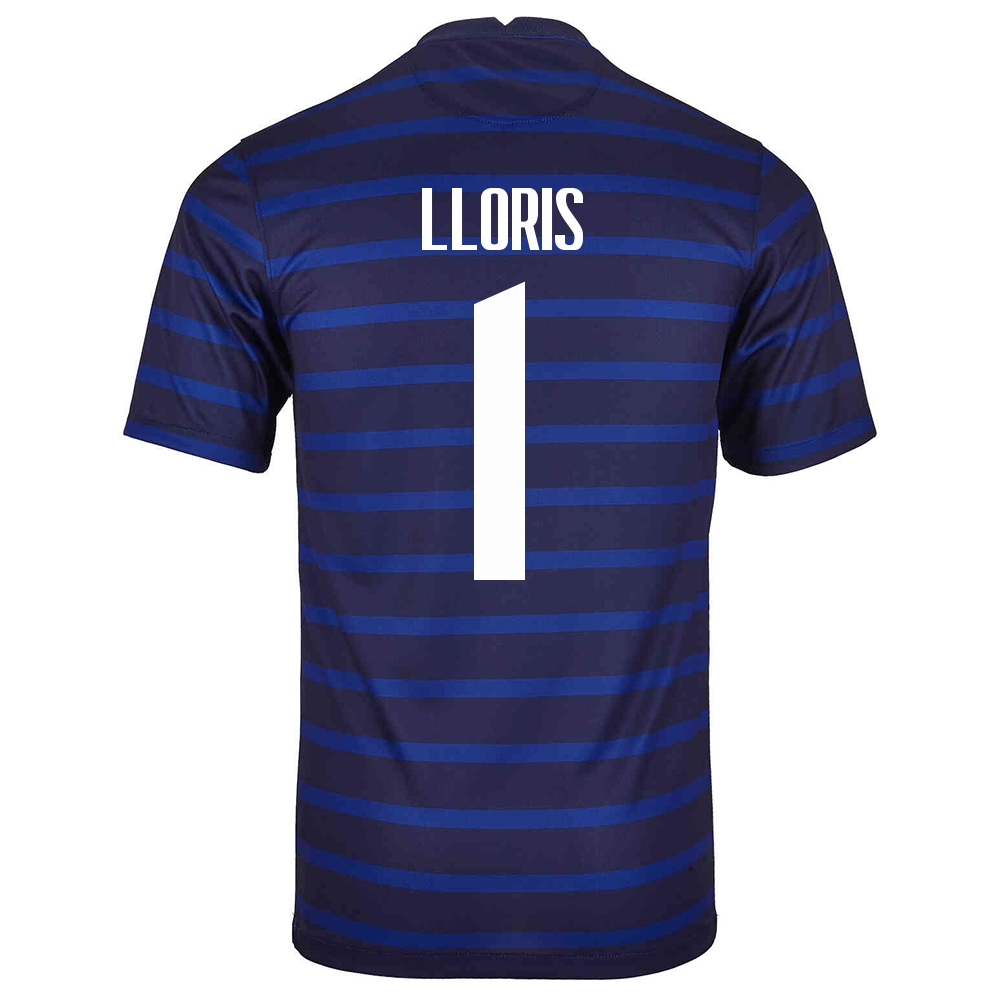 Női Francia labdarúgó-válogatott Hugo Lloris #1 Hazai Sötétkék 2021 Mez Póló Ing