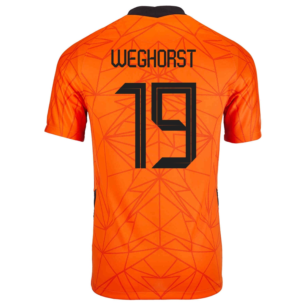 Női Holland Labdarúgó-válogatott Wout Weghorst #19 Hazai Narancs 2021 Mez Póló Ing