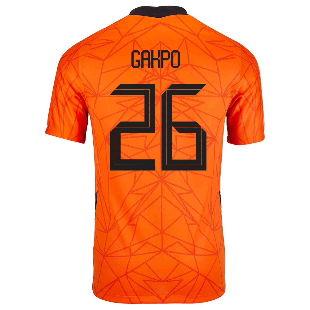 Gyermek Holland Labdarúgó-válogatott Cody Gakpo #26 Hazai Narancs 2021 Mez Póló Ing